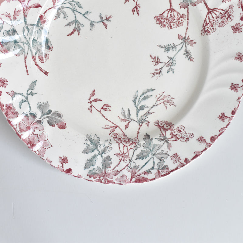 Antique Plate Longwy Été (Summer) B