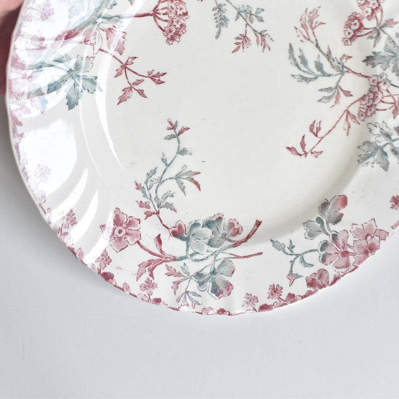 Antique Plate Longwy Été (Summer) B