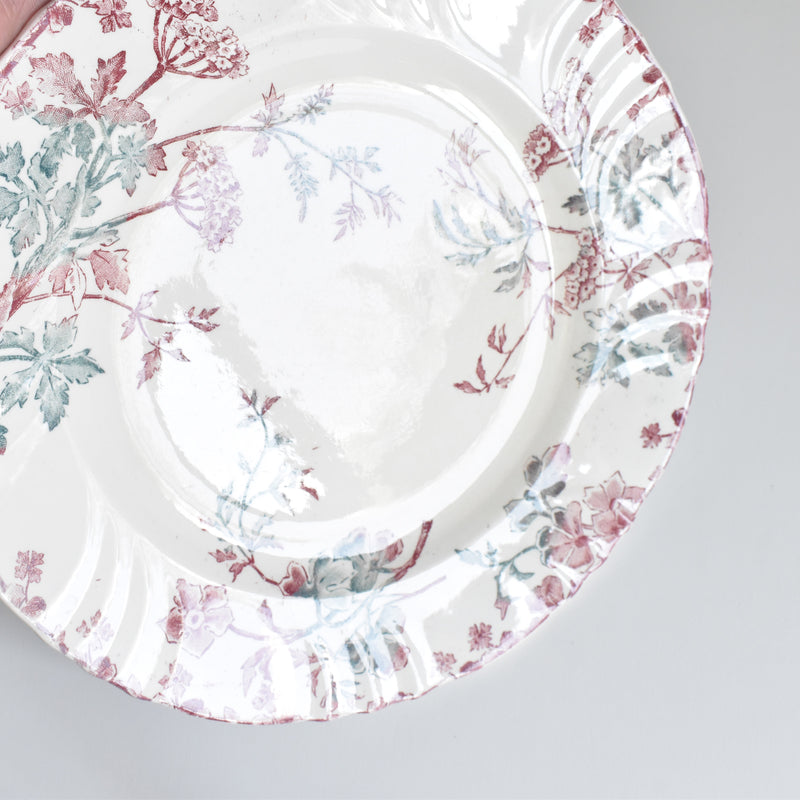 Antique Plate Longwy Été (Summer) B