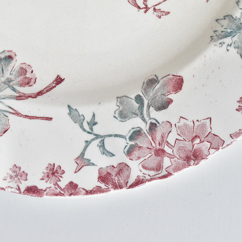 Antique Plate Longwy Été (Summer) B