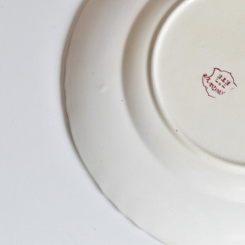 Antique Plate Longwy Été (Summer) B