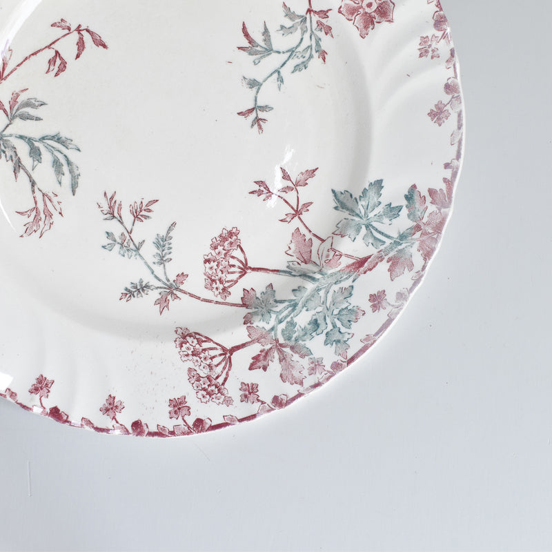 Antique Plate Longwy Été (Summer) B