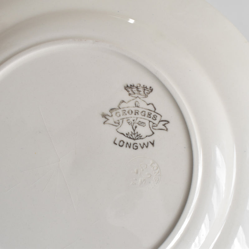 Antique Plate Longwy Georges B