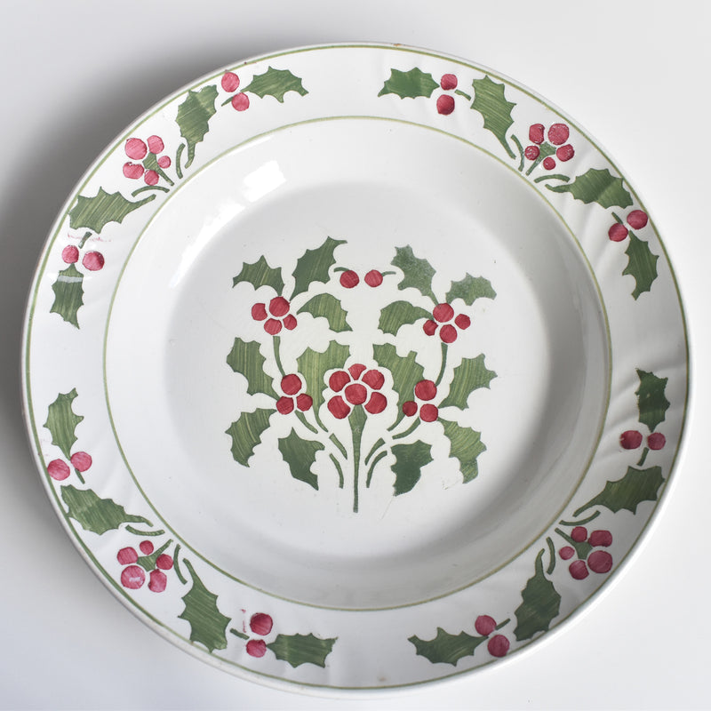 Antique deep platter Ronouis Houx