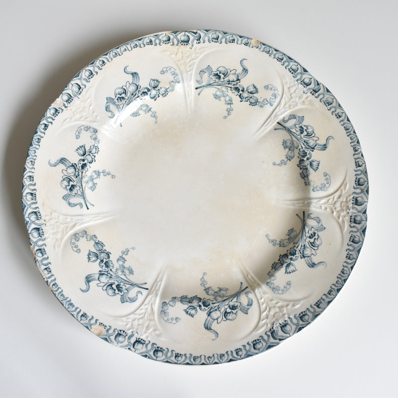 Antique Plate Longwy Muguet (Lily of the Valley) C