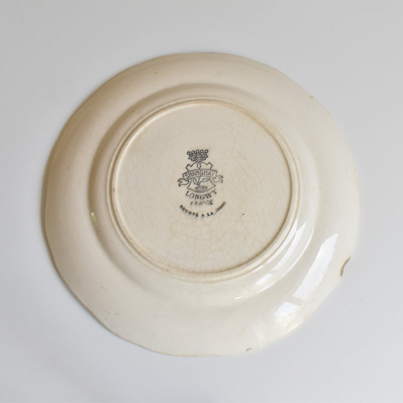 Vintage plate Longwy Shangai