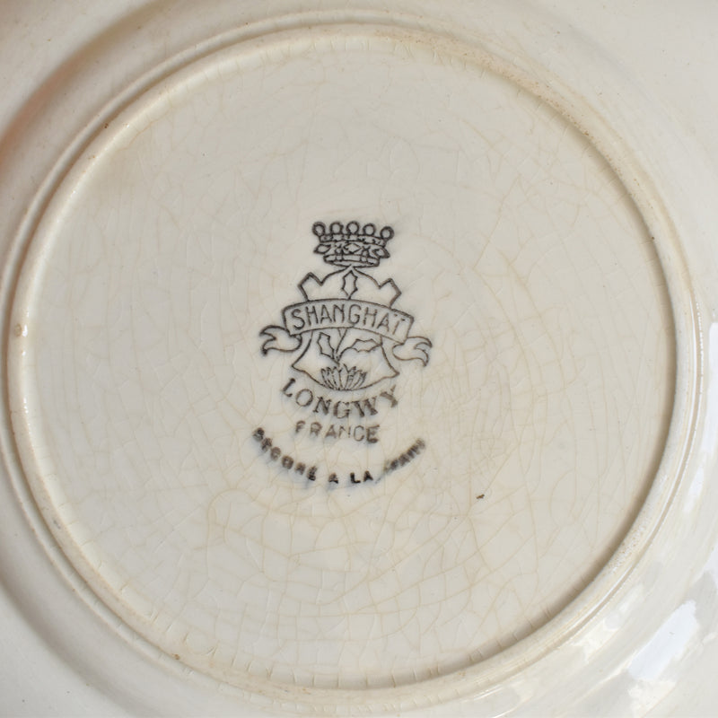 Vintage plate Longwy Shangai