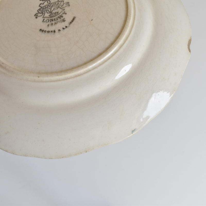 Vintage plate Longwy Shangai