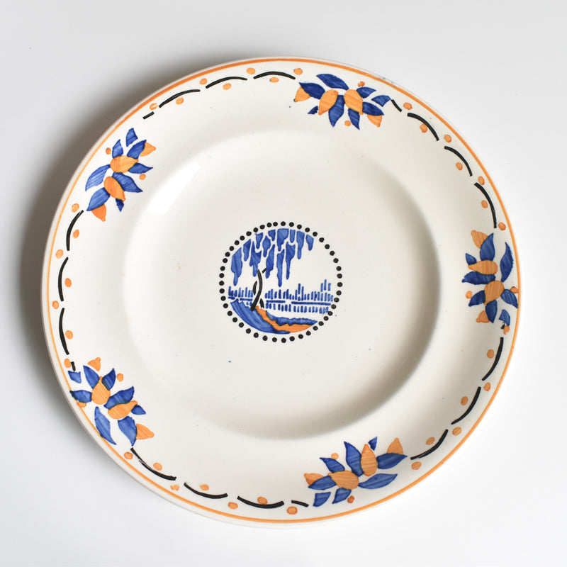 Antique Plate Longwy Trianon B