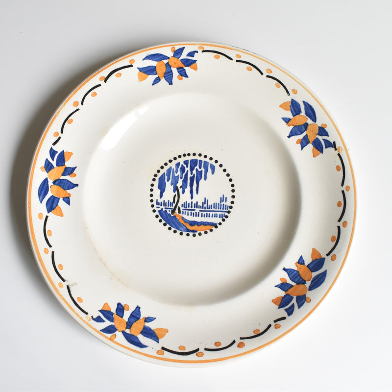 Antique Plate Longwy Trianon D
