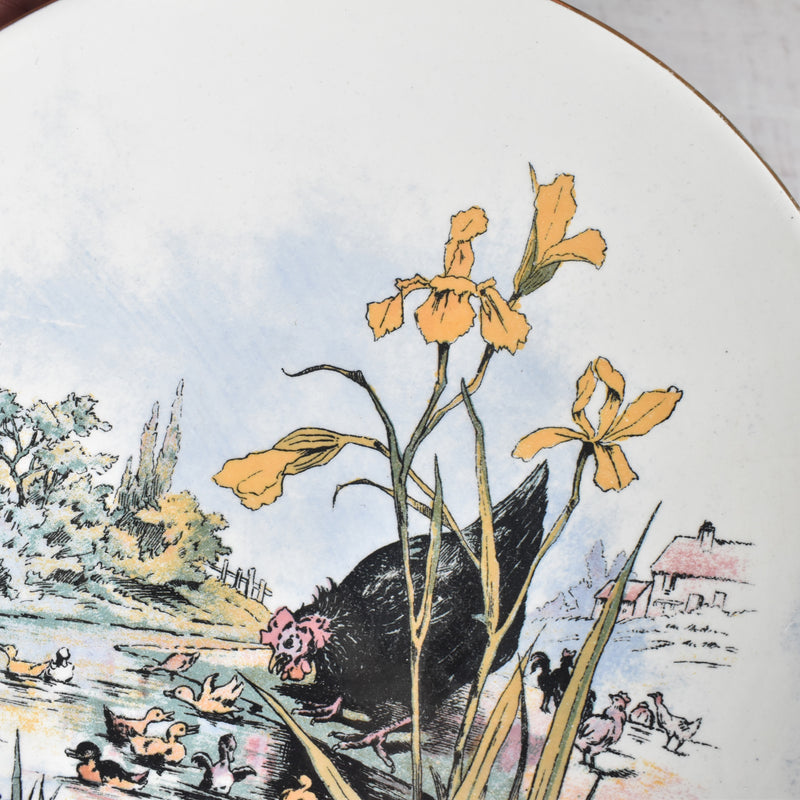 Antique plate Lunéville Effarement Maternel