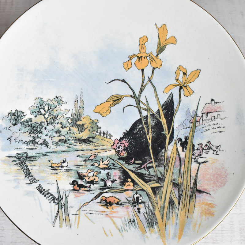 Antique plate Lunéville Effarement Maternel