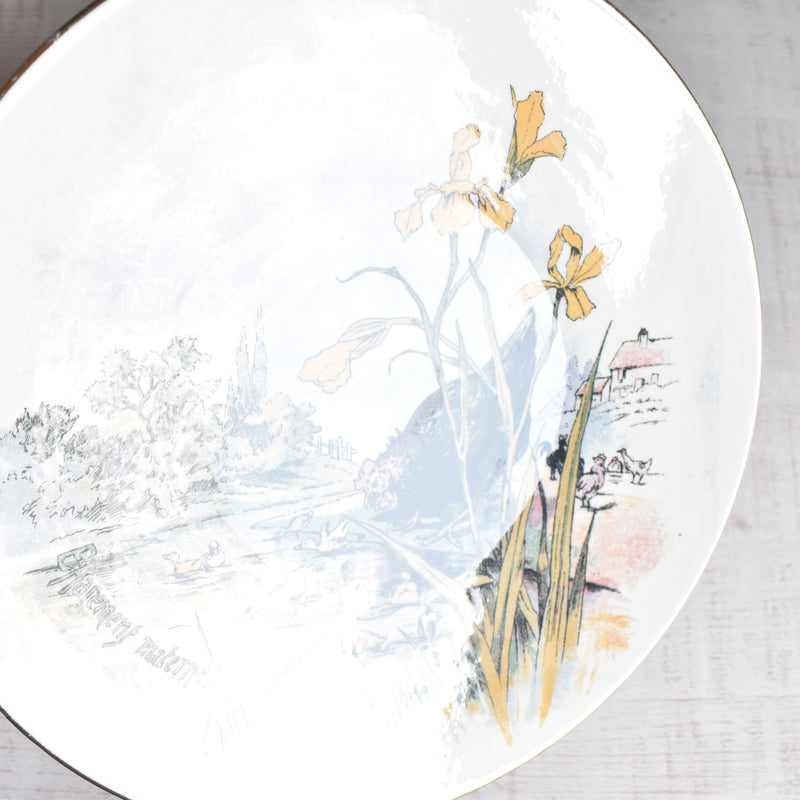 Antique plate Lunéville Effarement Maternel