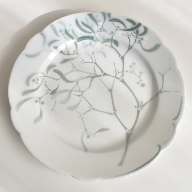 Antique plate Luneville GUI (Mistletoe) LACHENAL B