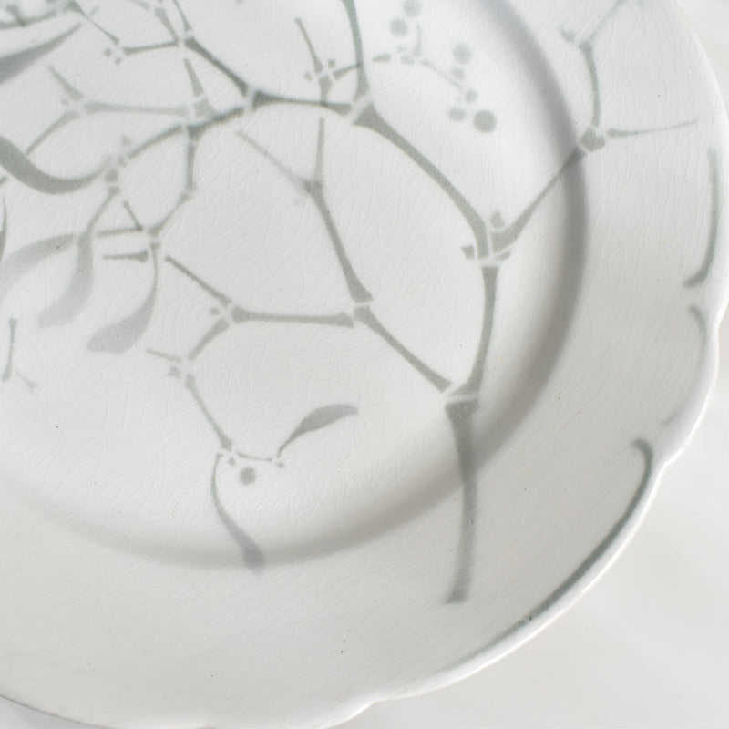 Antique plate Luneville GUI (Mistletoe) LACHENAL B