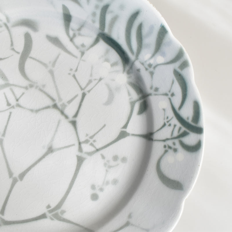 Antique plate Luneville GUI (Mistletoe) LACHENAL B