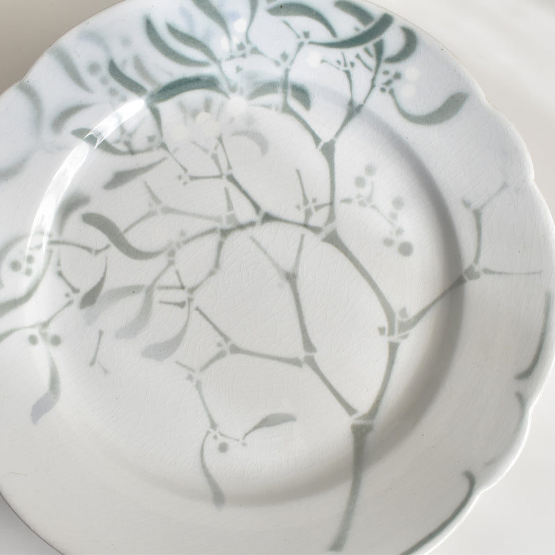 Antique plate Luneville GUI (Mistletoe) LACHENAL B