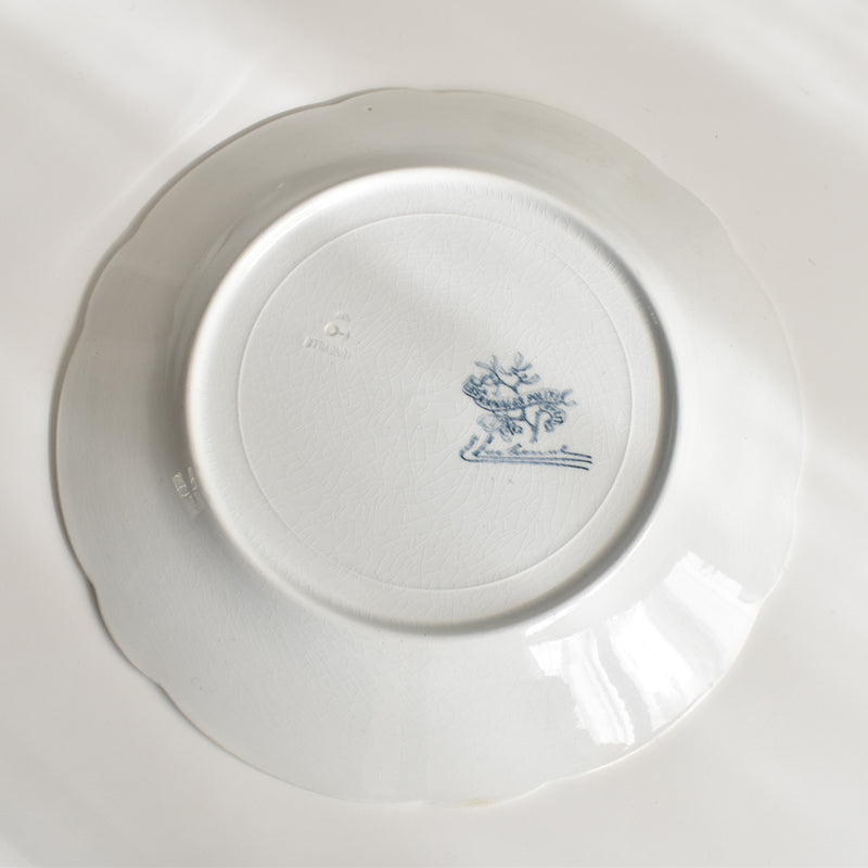 Antique plate Luneville GUI (Mistletoe) LACHENAL B