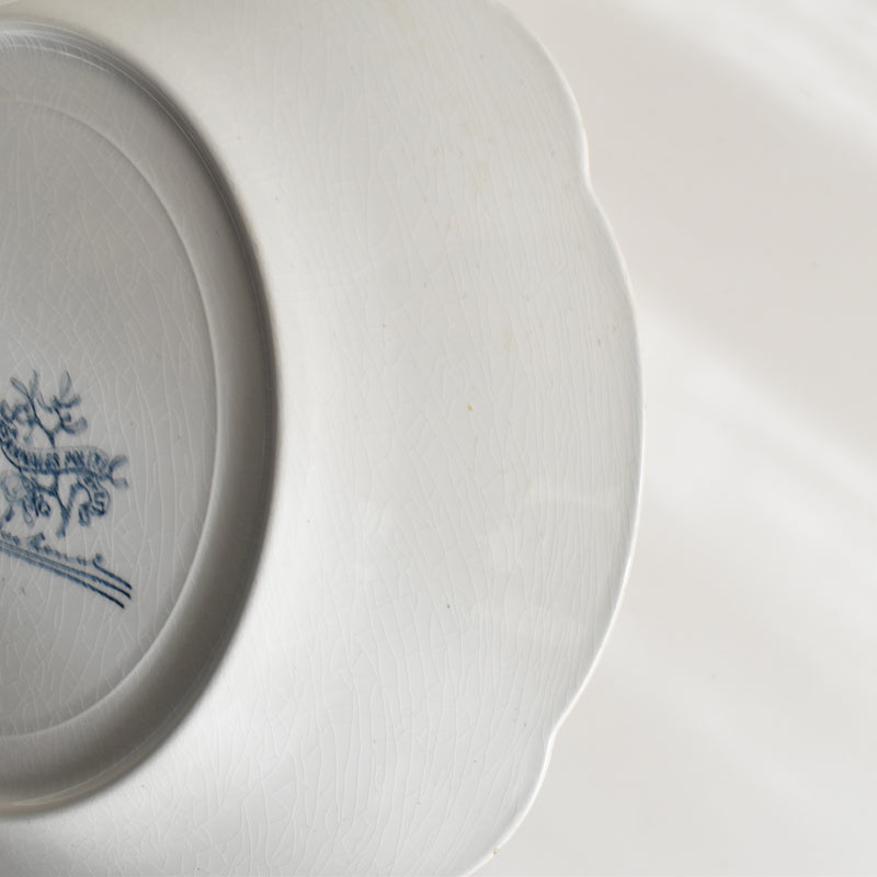 Antique plate Luneville GUI (Mistletoe) LACHENAL B