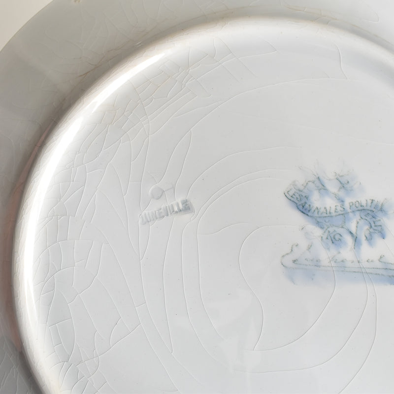 Antique Plate Lunéville GUI (Mistletoe) LACHENAL C