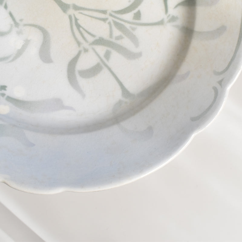 Antique Plate Luneville GUI (Mistletoe) LACHENAL D
