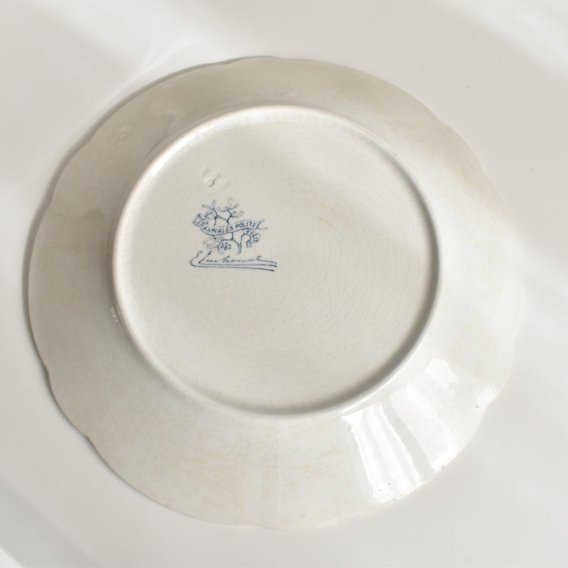 Antique Plate Luneville GUI (Mistletoe) LACHENAL D