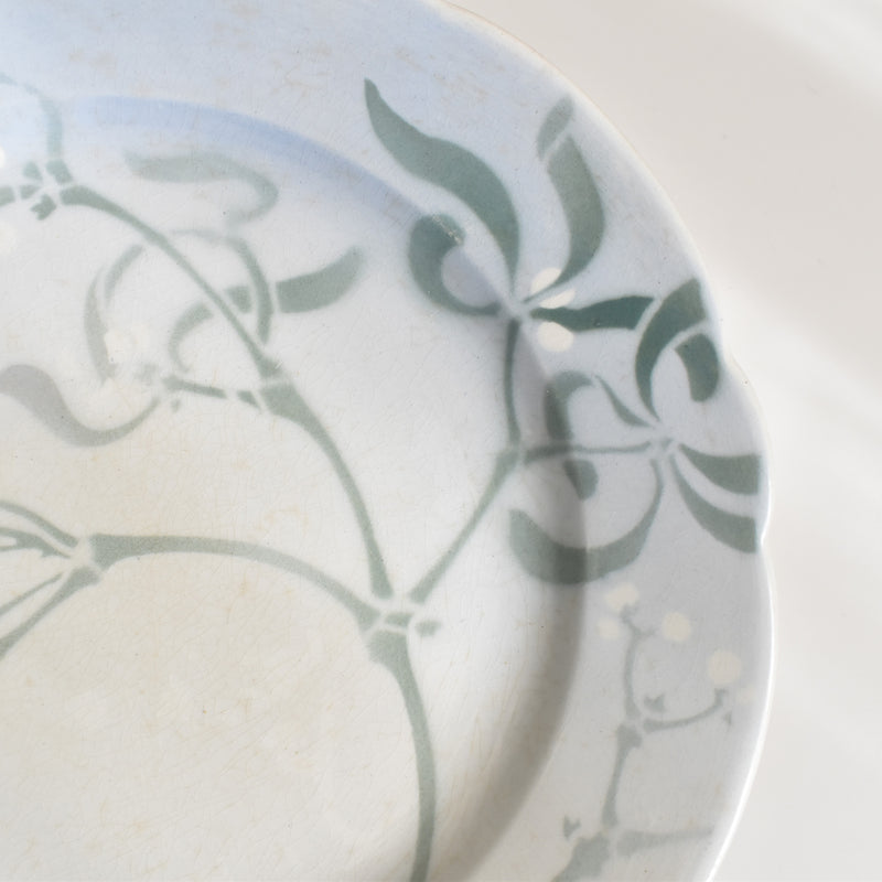 Antique Plate Luneville GUI (Mistletoe) LACHENAL D