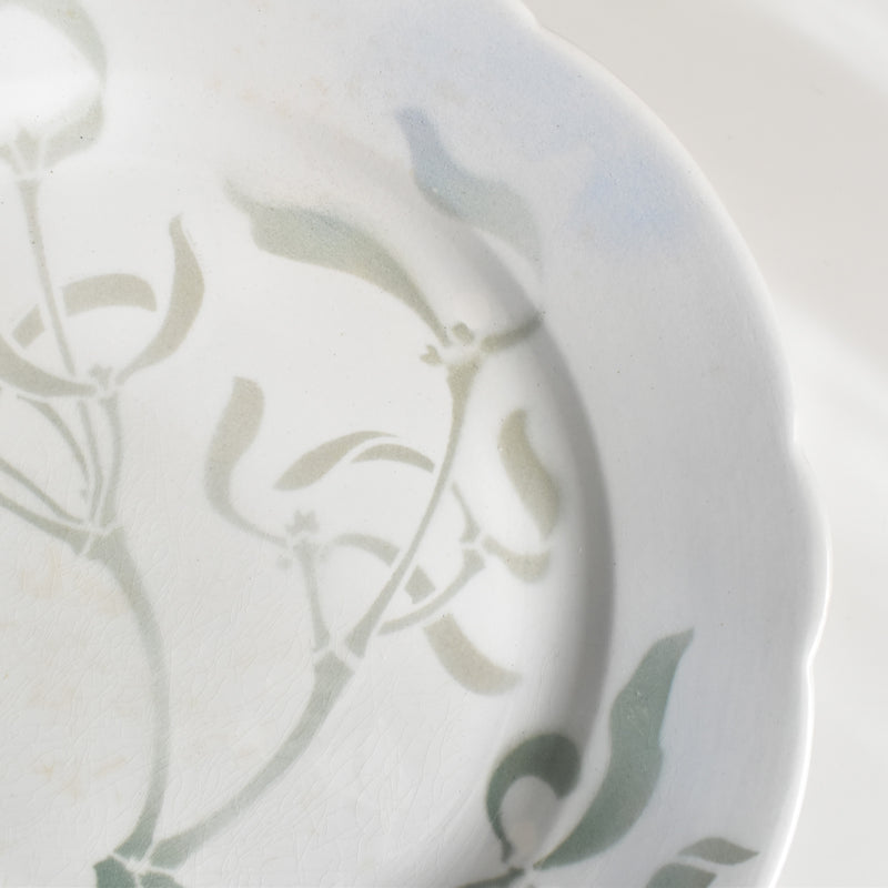 Antique Plate Luneville GUI (Mistletoe) LACHENAL E