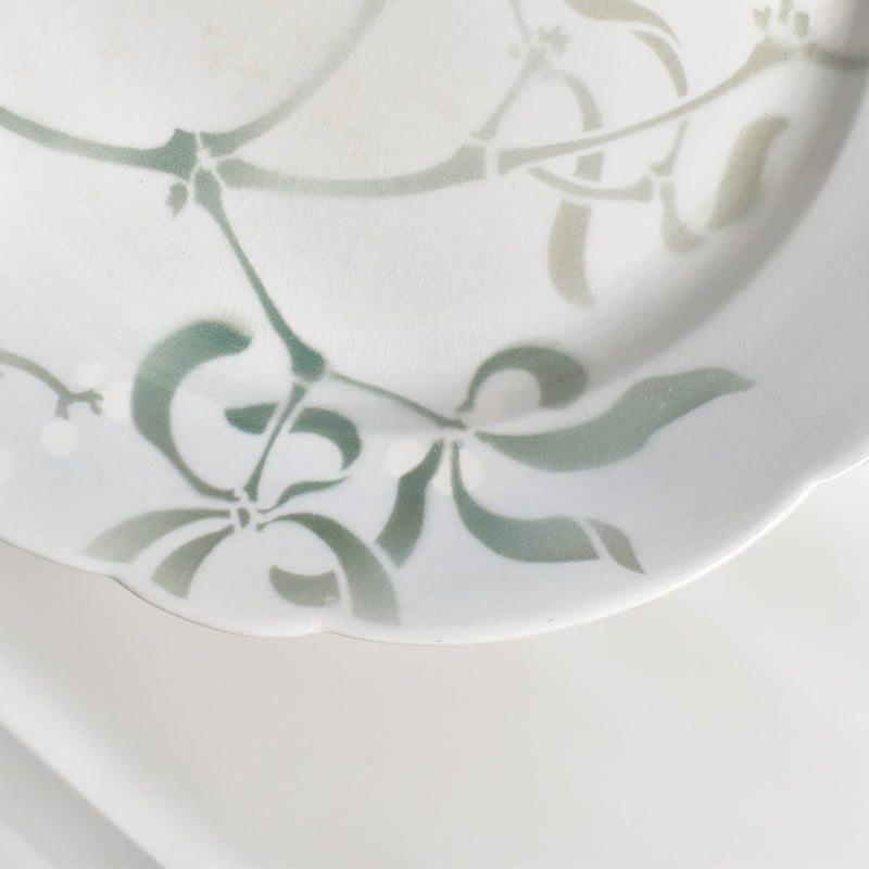 Antique Plate Luneville GUI (Mistletoe) LACHENAL E