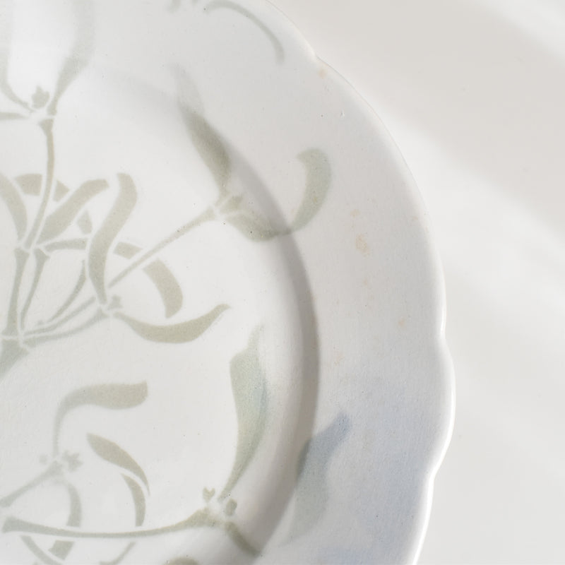 Antique Plate Luneville GUI (Mistletoe) LACHENAL E