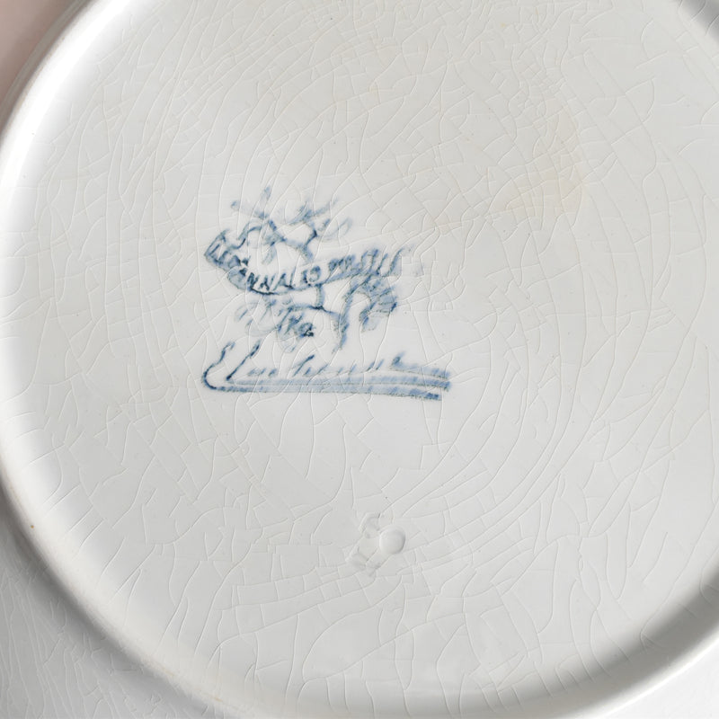 Antique Plate Luneville GUI (Mistletoe) LACHENAL E