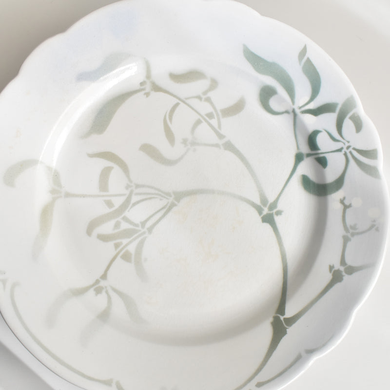 Antique Plate Luneville GUI (Mistletoe) LACHENAL E