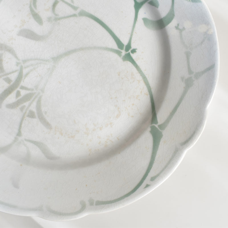 Antique plate Luneville GUI (Mistletoe) LACHENAL F