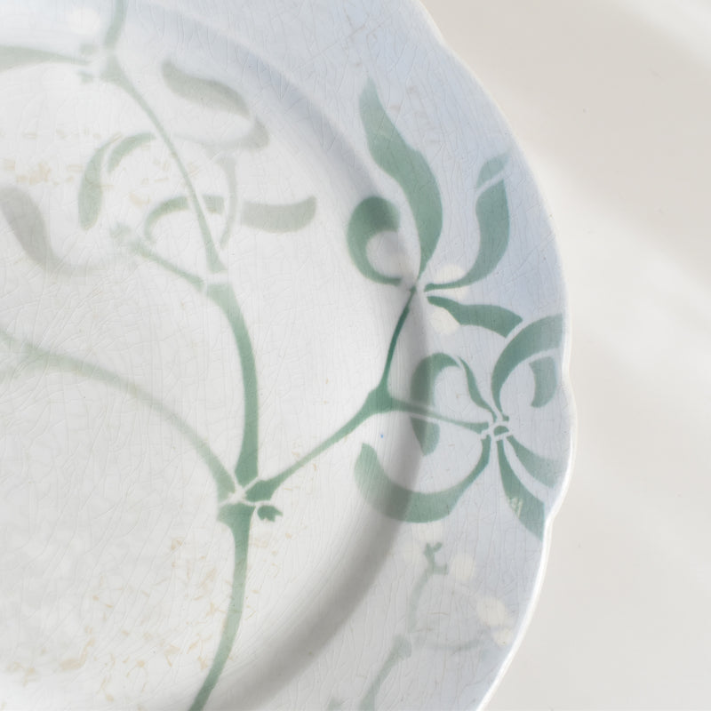 Antique plate Luneville GUI (Mistletoe) LACHENAL F