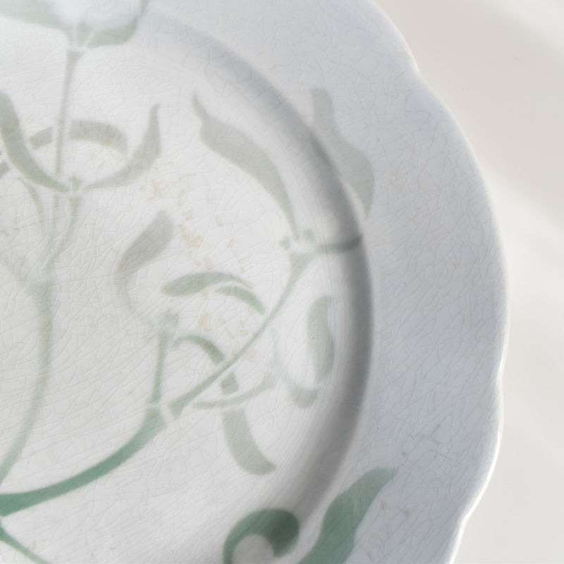 Antique plate Luneville GUI (Mistletoe) LACHENAL F