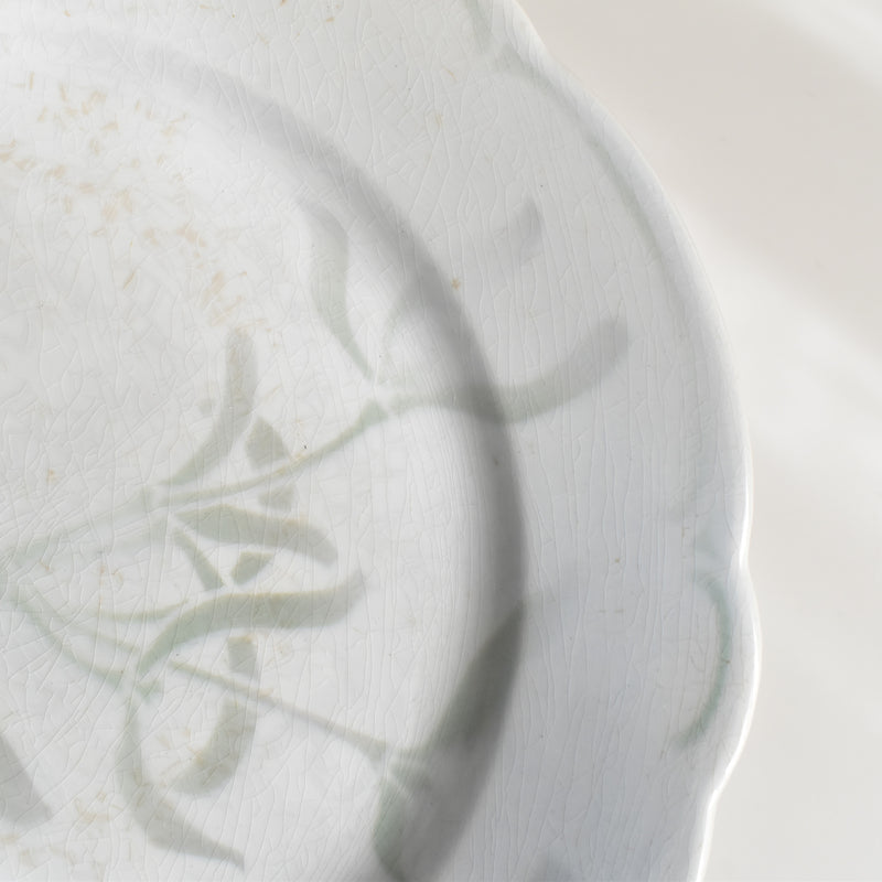 Antique plate Luneville GUI (Mistletoe) LACHENAL F