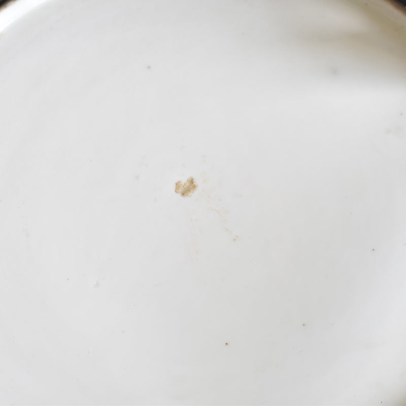 アンティーク真鍮スタンド付き磁器プレート　ニーデルヴィレー　Comte de Custine