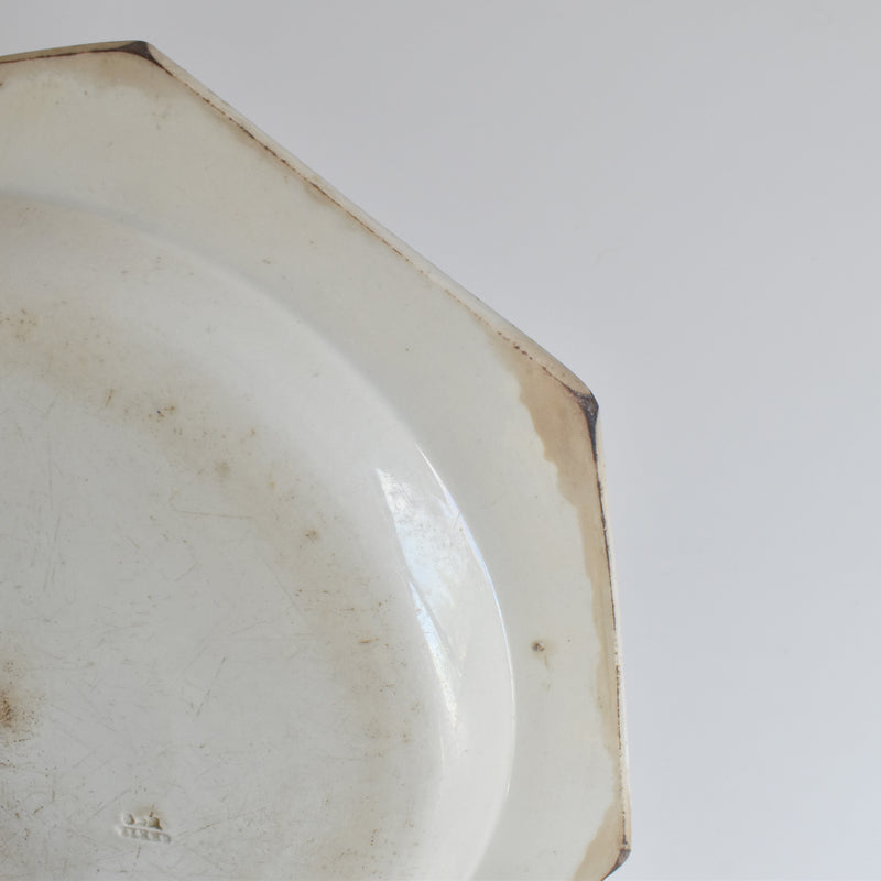 Antique Octagonal Plate, Creil