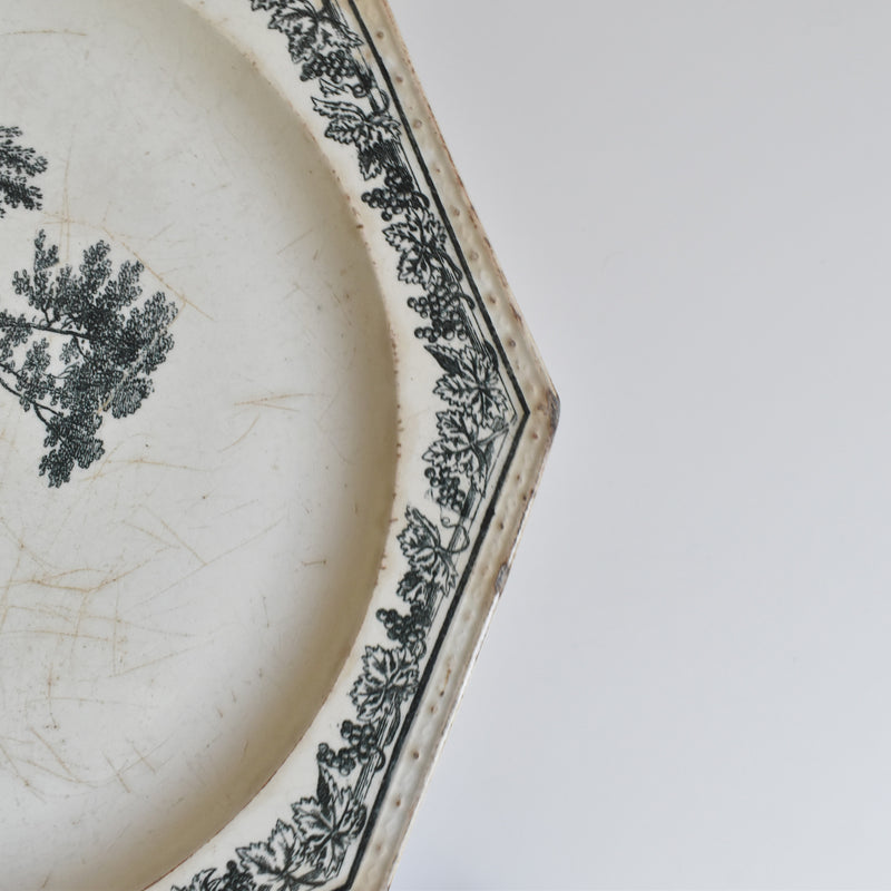Antique Octagonal Plate, Creil