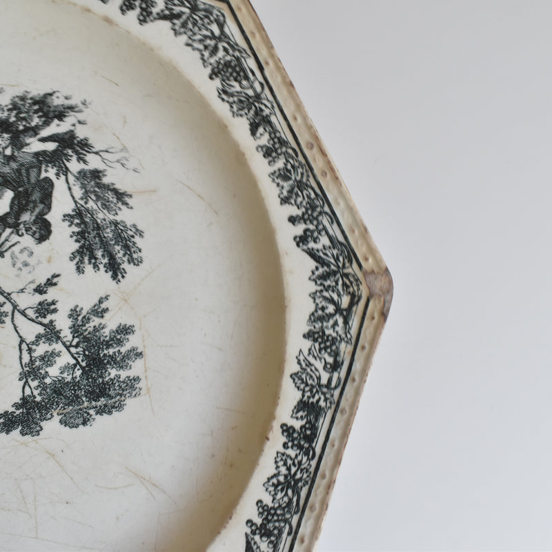 Antique Octagonal Plate, Creil