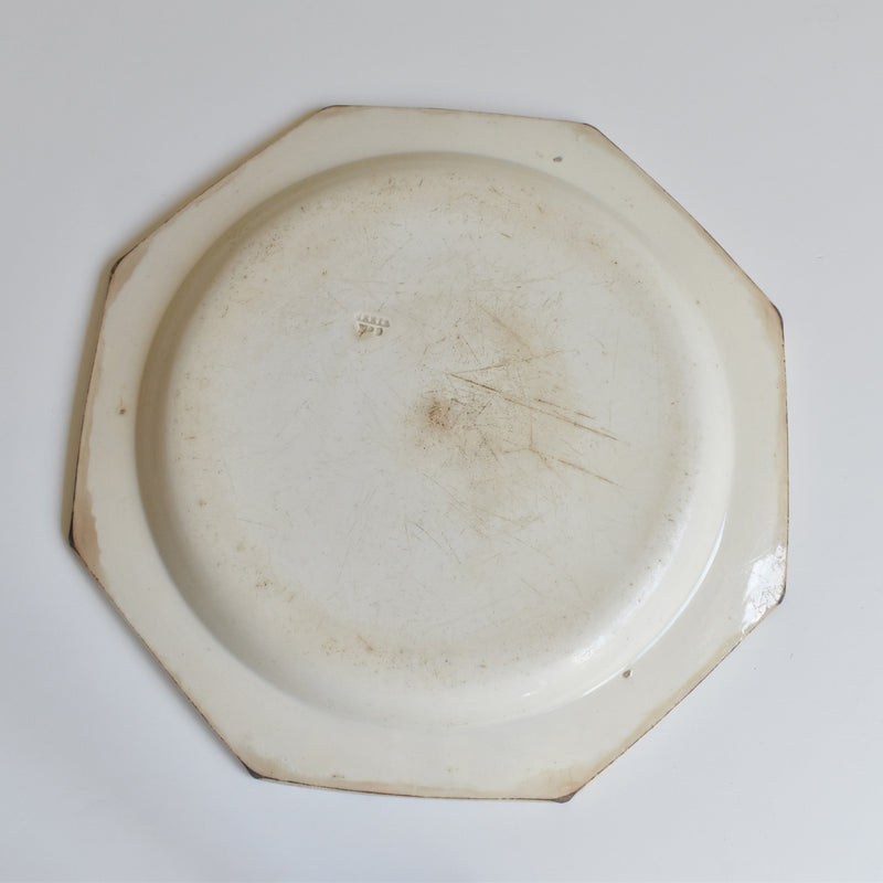 Antique Octagonal Plate, Creil
