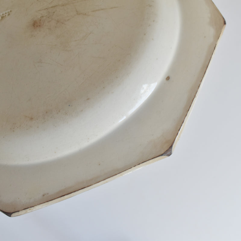 Antique Octagonal Plate, Creil