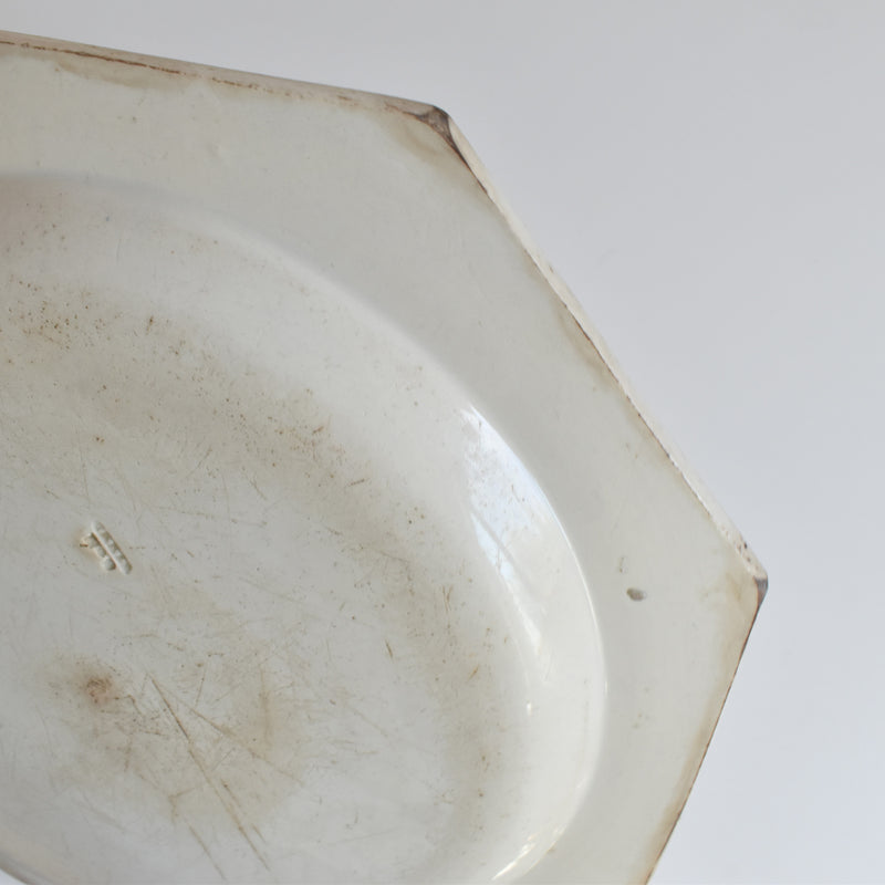 Antique Octagonal Plate, Creil