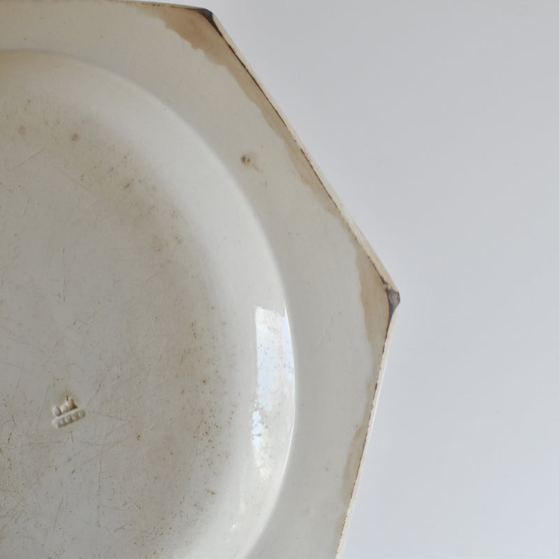 Antique Octagonal Plate, Creil