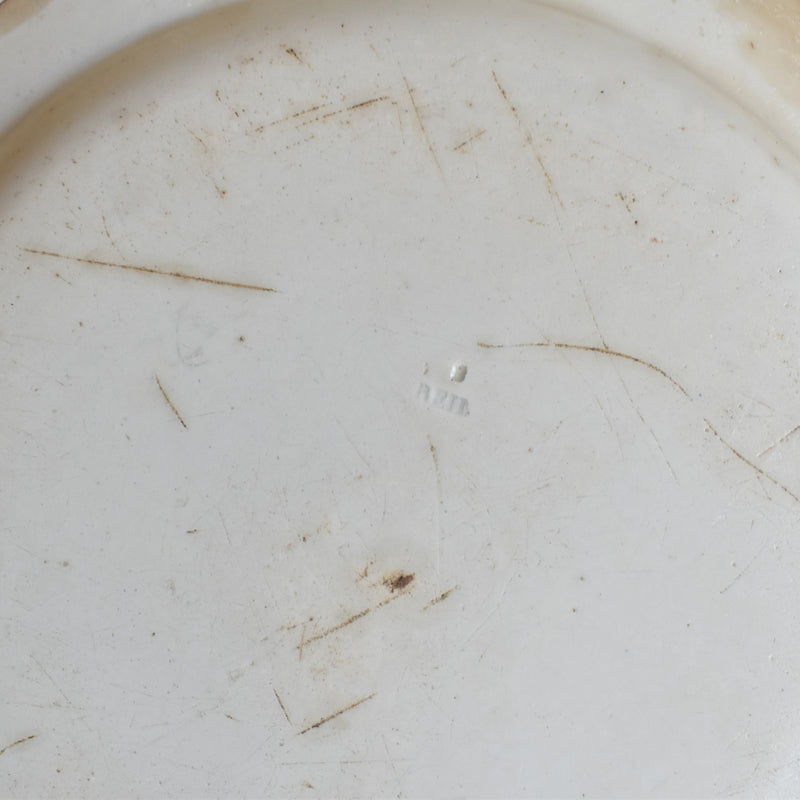 Antique Octagonal Plate Creil Notre Dame