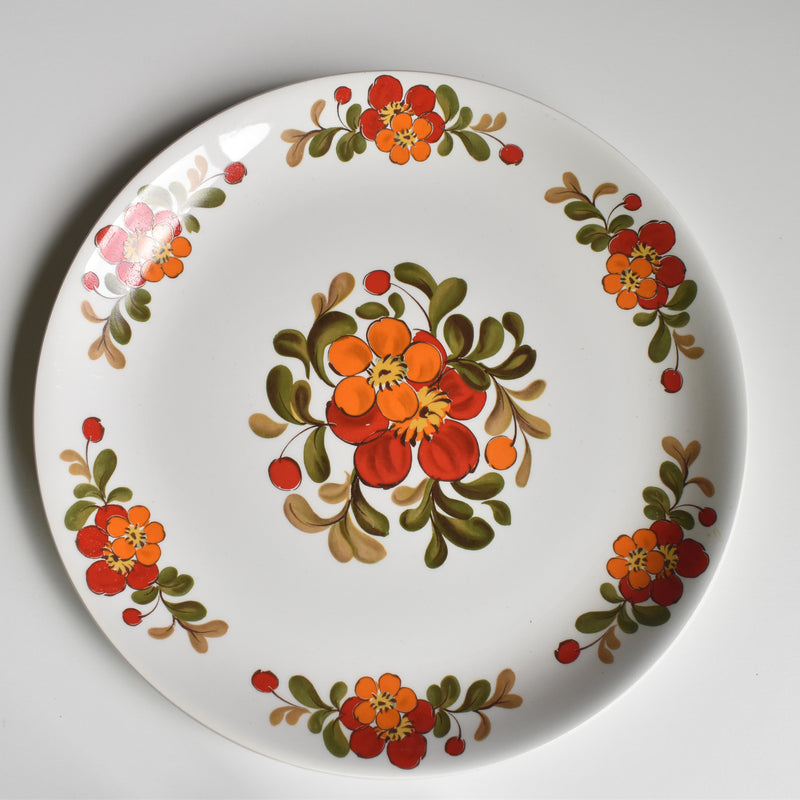 ヴィンテージプレート オルシー ムランデルー Fleurs Oranges A