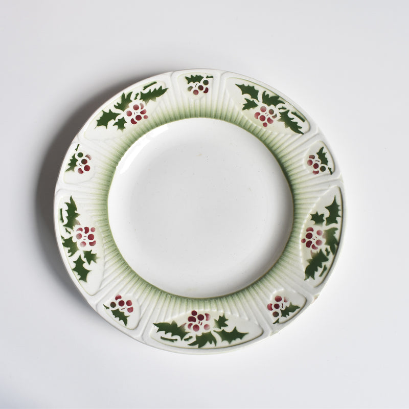 Vintage Dessert Plate, Saint-Amand, Holly C