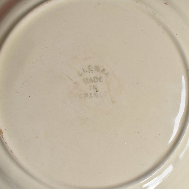 Antique Dessert Plate, Barbotine, Saint-Clément, Framboise