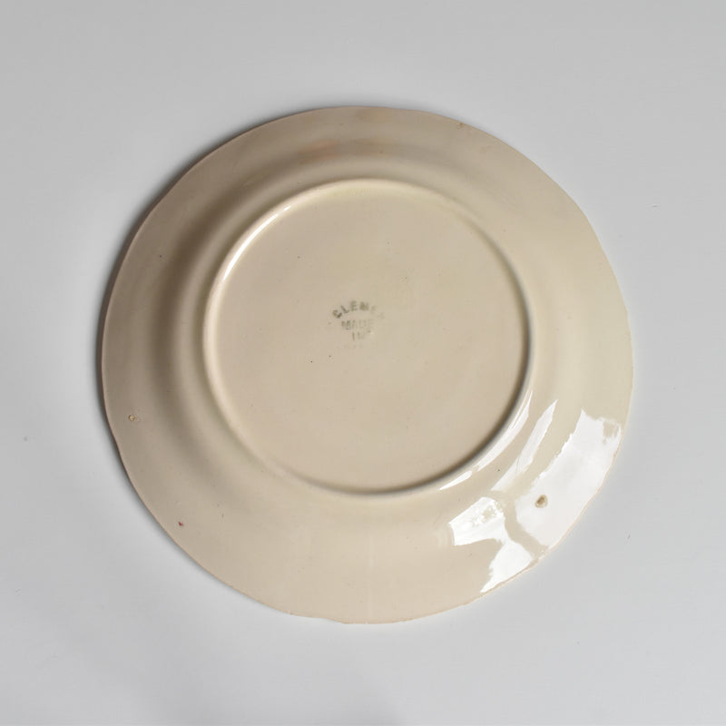 Antique Dessert Plate, Barbotine, St. Clément, Orange B