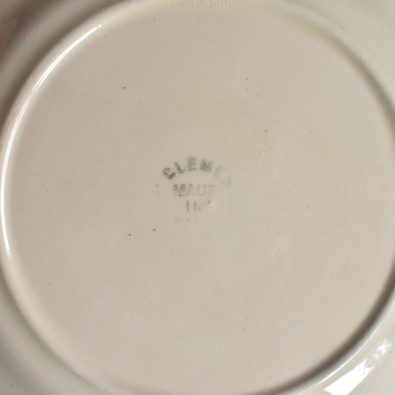 Antique Dessert Plate, Barbotine, St. Clément, Orange B